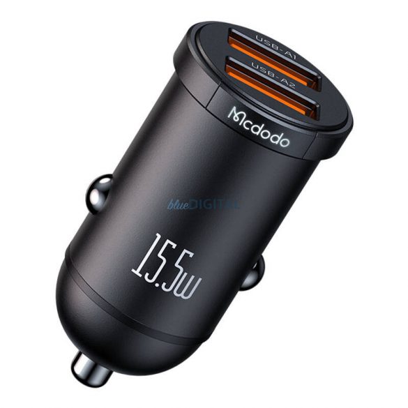 Încărcător auto Mcdodo CC-2950, ​​2x USB, 15,5 W (negru)