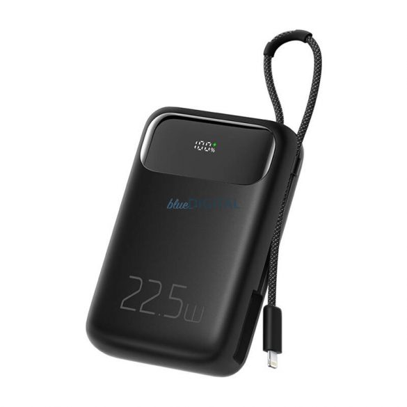 Mcdodo MC-3253 powerbank 10000mAh, 22.5W cu cablu Lightning încorporat - negru