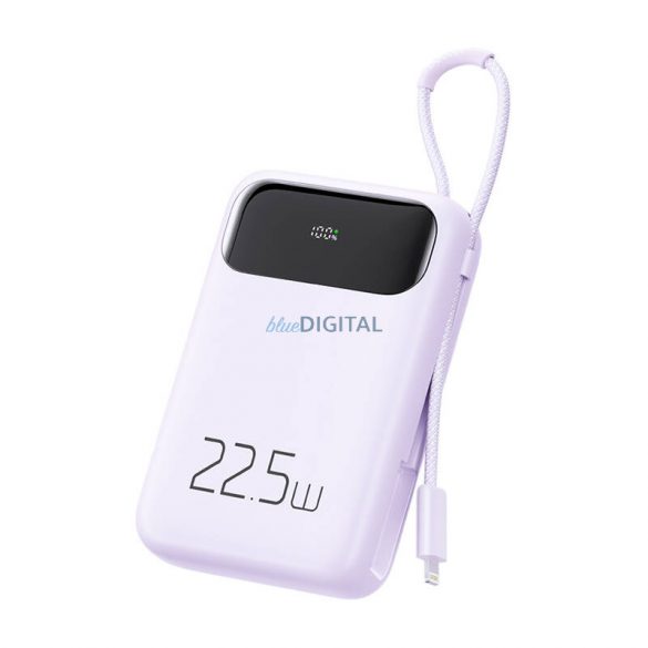 Mcdodo MC-3255 powerbank 10000mAh, 22.5W cu cablu Lightning încorporat - violet