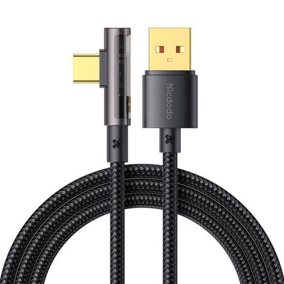 Cablu USB la USB-C Prisma la 90 de grade Mcdodo CA-3380, 6A, 1,2 m (negru)