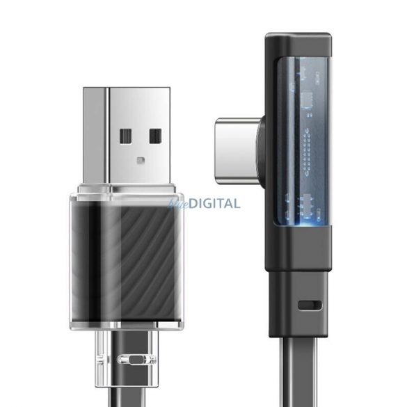 Cablu USB-C USB-C Mcdodo CA-3423 90 grade 1,8 mLED (negru)