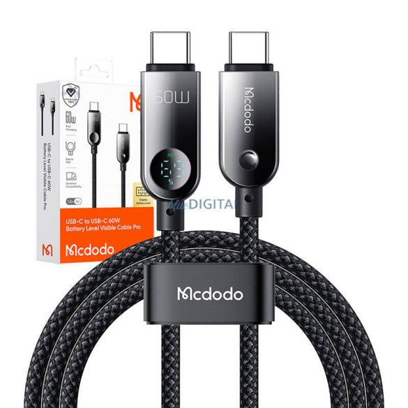 Mcdodo CA-4780 Tip-C - Tip-C cablu 60W 3A 1.2m - negru