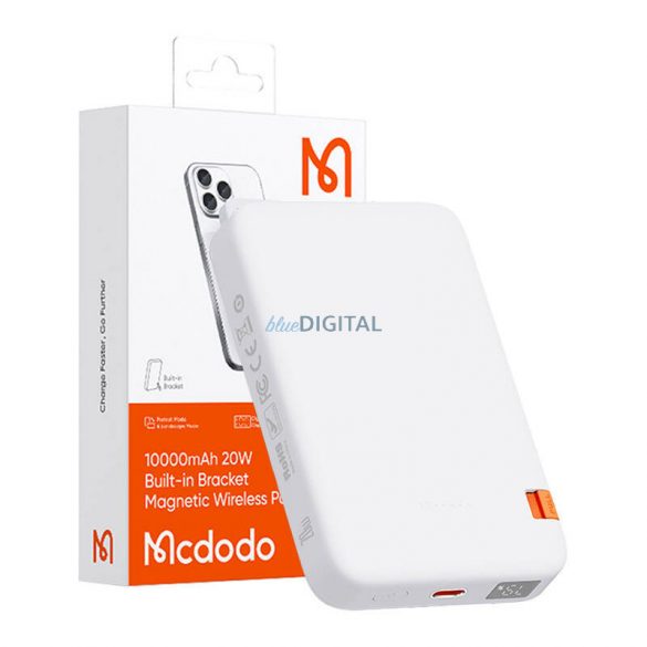 Mcdodo MC-5100 powerbank magnetic cu suport 10000mAh 20W - alb