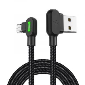 Mcdodo CA-5280 Cablu LED USB la Micro USB, 1,2 m (negru)