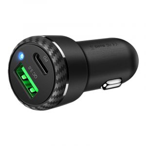 Incarcator auto Mcdodo CC-5970, USB + USB-C 38W (negru)