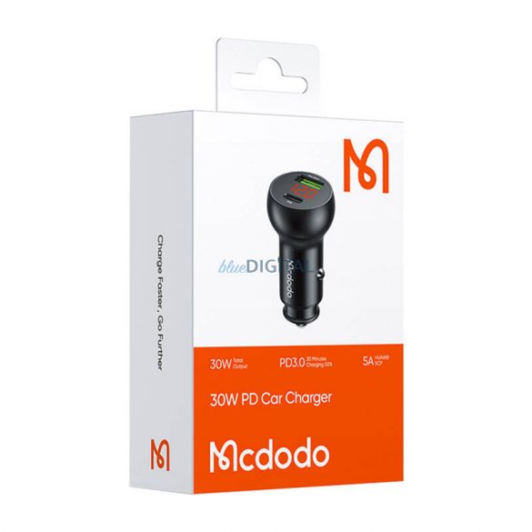 Mcdodo CC-6810 încărcător auto cu 1xUSB-A și 1xUSB-C conexiune 30W - negru