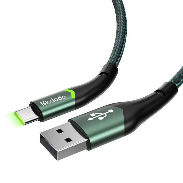 De la USB la USB-C Cablu LED Mcdodo Magnificence CA-7961, 1 m (verde)