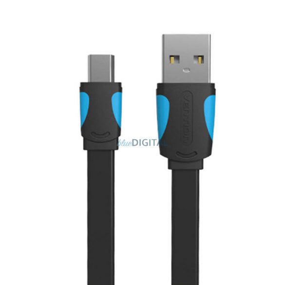 Cablu plat USB 2.0 A și mini cu 5 pini Vention VAS-A14-B050 0,5 m negru