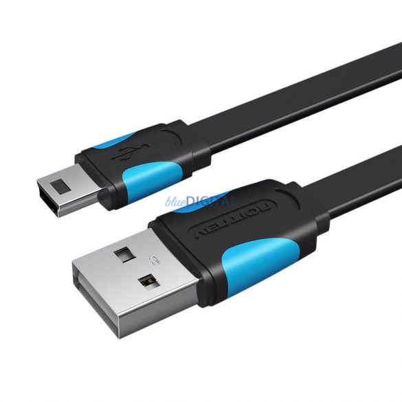 Cablu plat USB 2.0 A și mini cu 5 pini Vention VAS-A14-B050 0,5 m negru