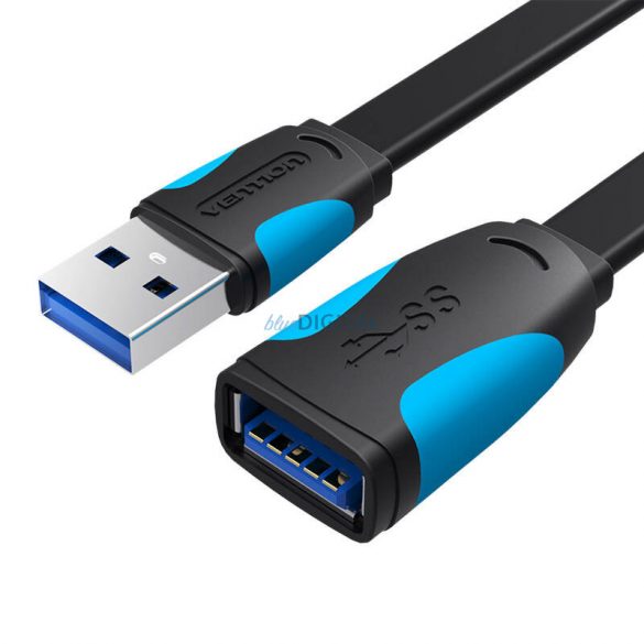 Extensie plată USB 3.0 Vention VAS-A13-B150 1,5 m Negru