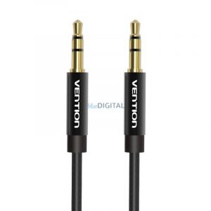 Cablu audio din metal negru Vention BAGBD 3,5 mm 0,5 m