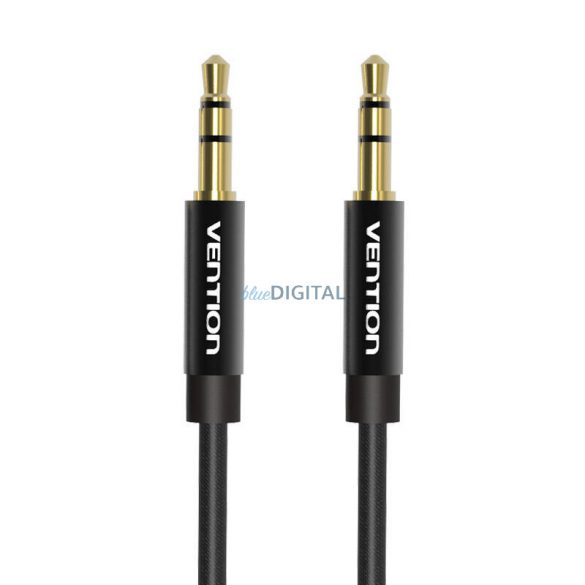 Cablu audio din metal negru Vention BAGBD 3,5 mm 0,5 m