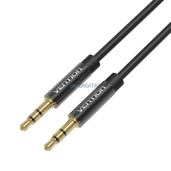 Cablu audio din metal negru Vention BAGBD 3,5 mm 0,5 m