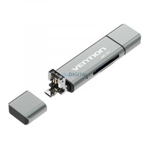 Vention CCJH0 Cititor de carduri multifuncțional USB2.0 gri