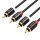 Cablu 2RCA (Cinch) - 2RCA (Cinch) Vention VAB-R06-B200 2m (negru)