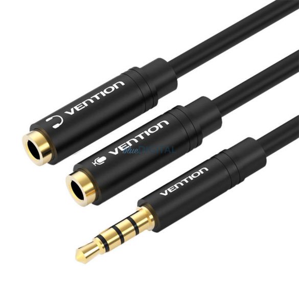 Splitter stereo 3,5 mm tată și 3,5 mm femeie Vention BBVBY 0,3 m (negru)