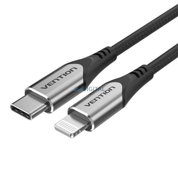 Cablu USB-C Lightning Vention TACHF, 1m (gri)