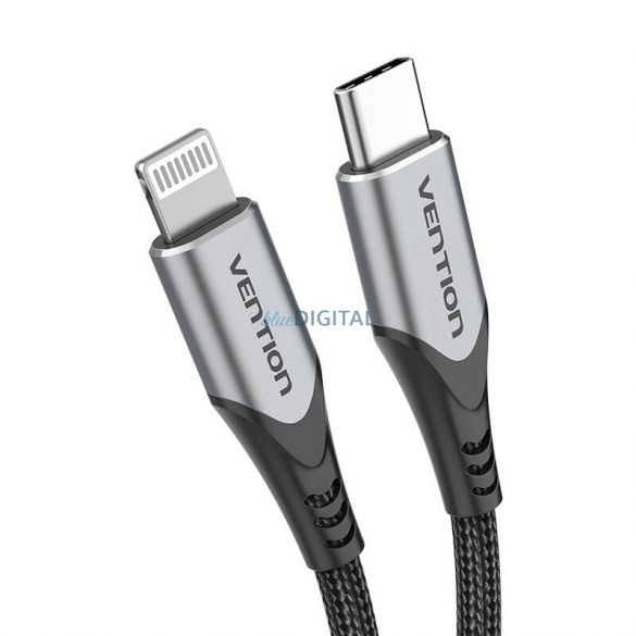 Cablu USB 2.0 si Lightning Vention TACHH 2m gri