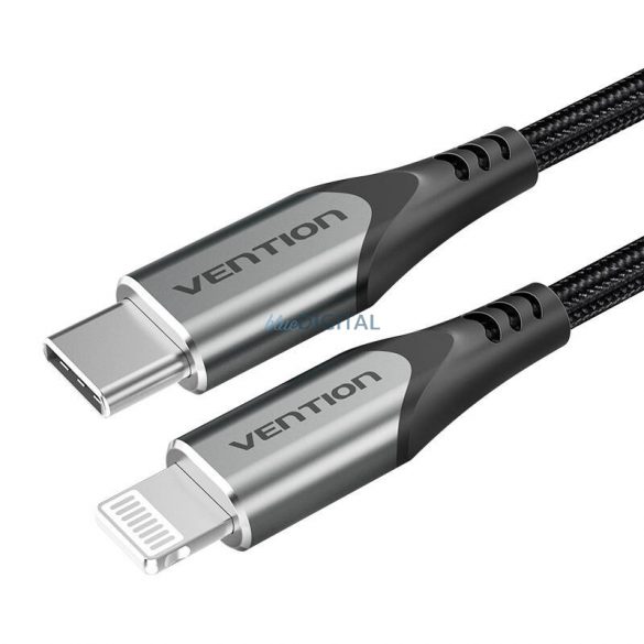 Cablu USB 2.0 si Lightning Vention TACHH 2m gri