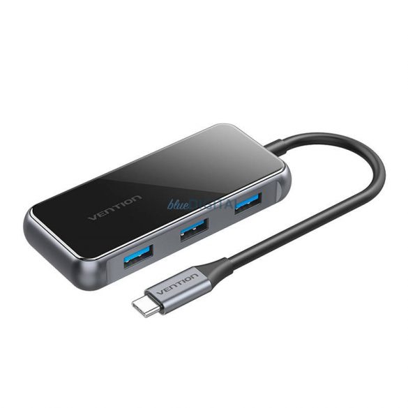 Adaptor 5 în 1 HUB Vention TFBHB USB-C HDMI HDMI 4K@60Hz, 3x USB 3.0, PD (gri)