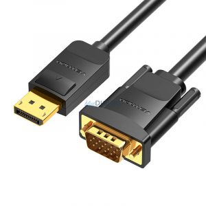 Cablu DisplayPort-VGA 1,5 m Vention HBLBG (negru)