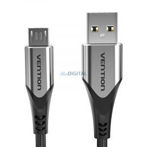 Cablu USB 2.0 A - Micro-B 3A 0,25m Vention COAHC gri