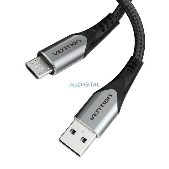 Cablu USB 2.0 A - Micro-B 3A 0,25m Vention COAHC gri