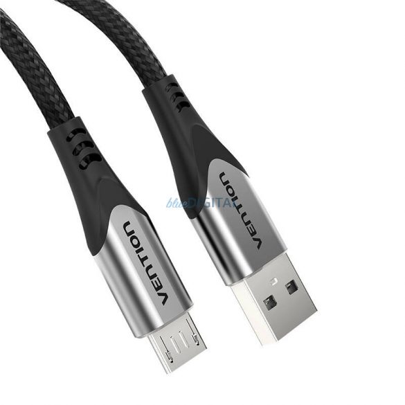 Cablu USB 2.0 A - Micro-B 3A 0,25m Vention COAHC gri