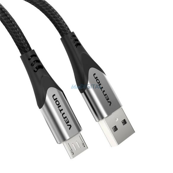 Cablu USB 2.0 A - Micro-B 3A 0,5m Vention COAHD gri