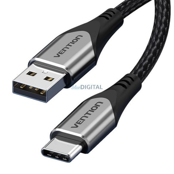 Cablu USB 2.0 A și USB-C 3A 0,25 m Vention CODHC gri