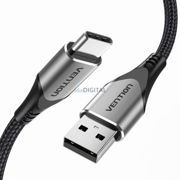 Cablu USB 2.0 A și USB-C 3A 0,25 m Vention CODHC gri