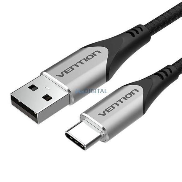 Cablu USB 2.0 A și USB-C 3A 0,5m Vention CODHD gri