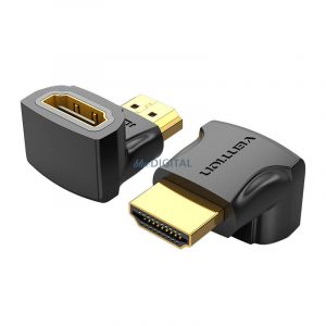 Adaptor HDMI Vention AIOB0 Adaptor masculin și feminin de 90 de grade (negru)