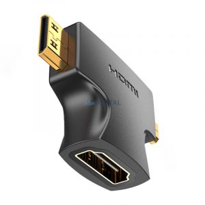 HDMI - Adaptor Mini/Micro HDMI 2in1 Vention AGFB0 (negru)