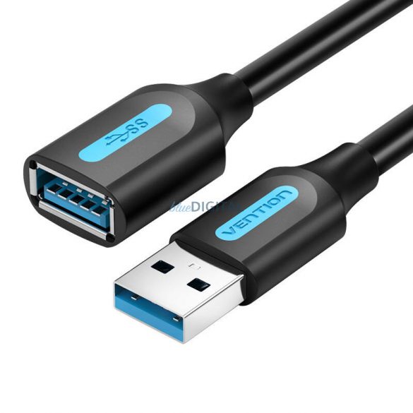 Cablu prelungitor USB 3.0 mascul si femela Vention CBHBF 1m PVC negru