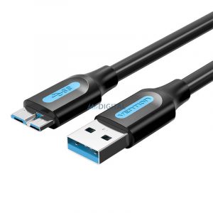 Cablu USB 3.0 A-Micro-B Vention COPBG 1,5m PVC negru