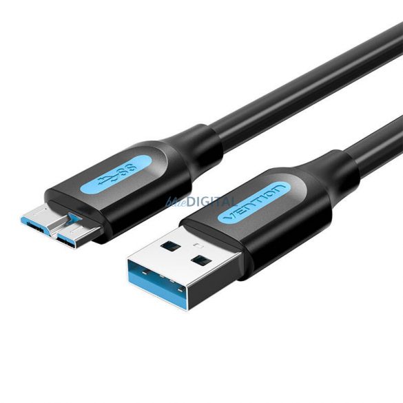 Cablu USB 3.0 A-Micro-B Vention COPBG 1,5m PVC negru