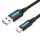 Cablu USB 3.0 A către USB-C Vention COZBC 0,25 m PVC negru