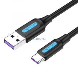 Cablu USB 3.0 A si USB-C Vention COZBD 0,5m PVC negru