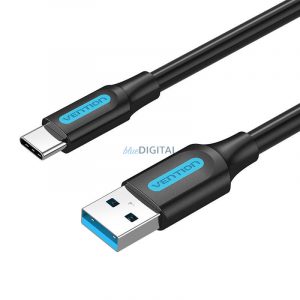 Cablu USB 3.0 A și USB-C Vention COZBG 1,5m PVC negru