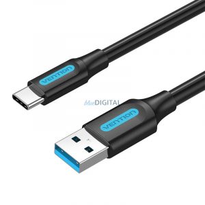 Cablu USB 3.0 A si USB-C Vention COZBH 2m PVC negru