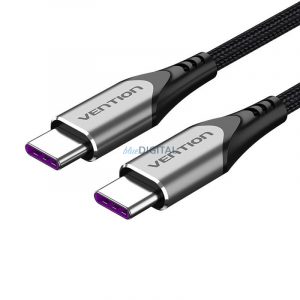 Cablu de încărcare USB-C-USB-C, Vention TAEHF, PD 5A, 1 m (negru)