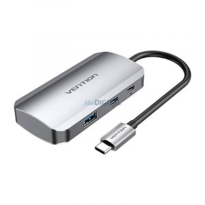 USB-C USB-C stație de andocare, 3x USB3.0, PD 0,15 m Vention TNDHB, gri