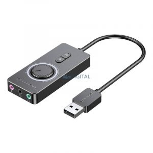 Placă audio externă USB 2.0 Vention CDRBF 1m (negru)