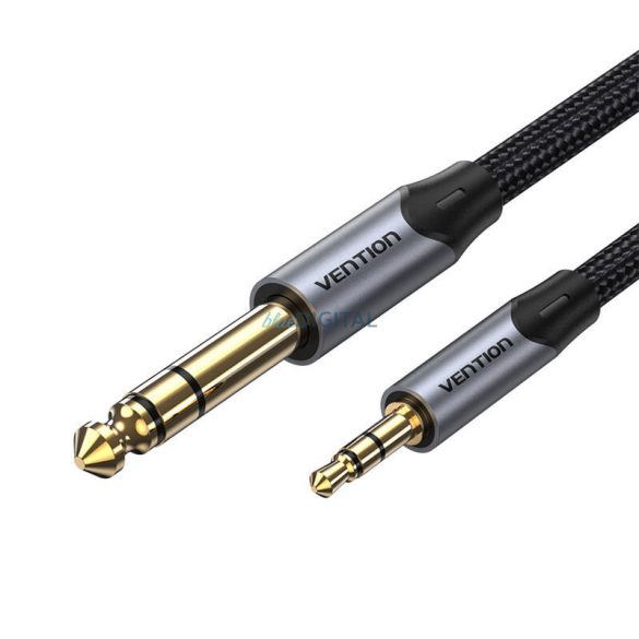 Cablu audio Vention BAUHD TRS 3,5 mm tată la 6,35 mm, gri 0,5 m