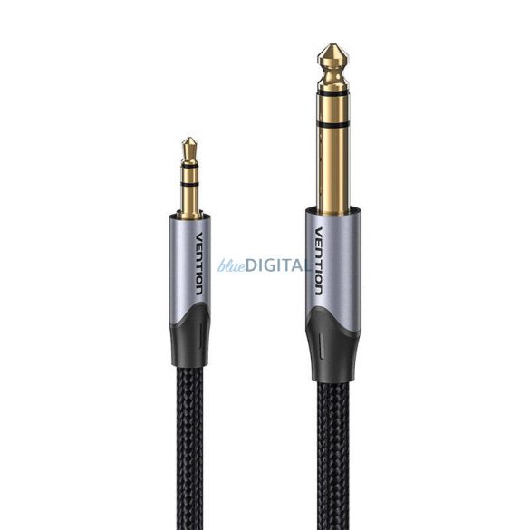 Cablu audio TRS de 3,5 mm tată la 6,35 mm tată 1 m Vention BAUHF gri