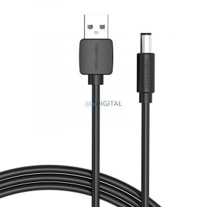 Cablu de alimentare USB și DC 5,5 mm Vention CEYBF de 1 m (negru)