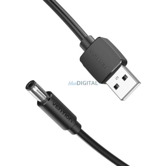 Cablu de alimentare USB și DC 5,5 mm Vention CEYBF de 1 m (negru)