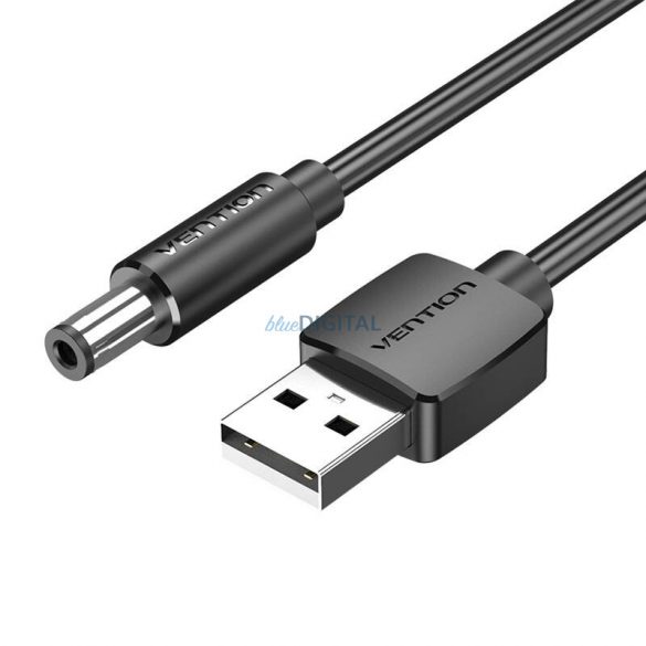 Cablu de alimentare USB și DC 5,5 mm Vention CEYBF de 1 m (negru)