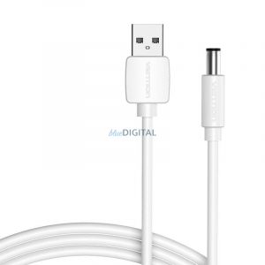 Cablu de alimentare USB și DC de 5,5 mm 0,5 m Vention CEYWD (alb)